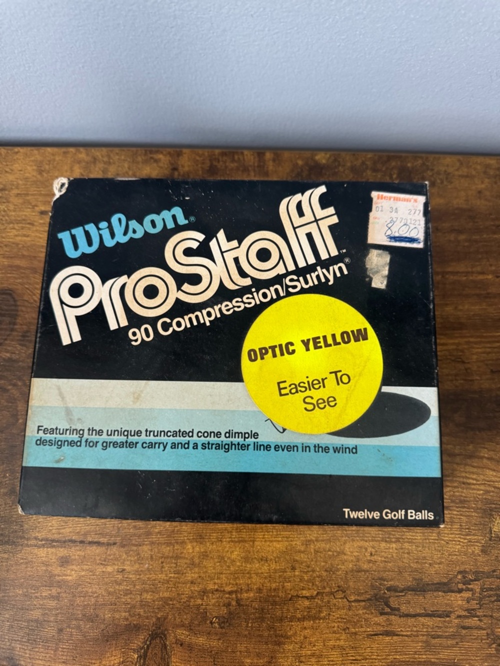 Wilson ProStaff Golf Balls Optic Yellow‎ 90 Compression Surlyn 12 NOS Vintage